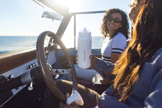 LifeStraw Go Series – Insulated Stainless Steel Water Filter Bottle for Travel and Everyday use removes Bacteria, parasites and microplastics, Improves Taste