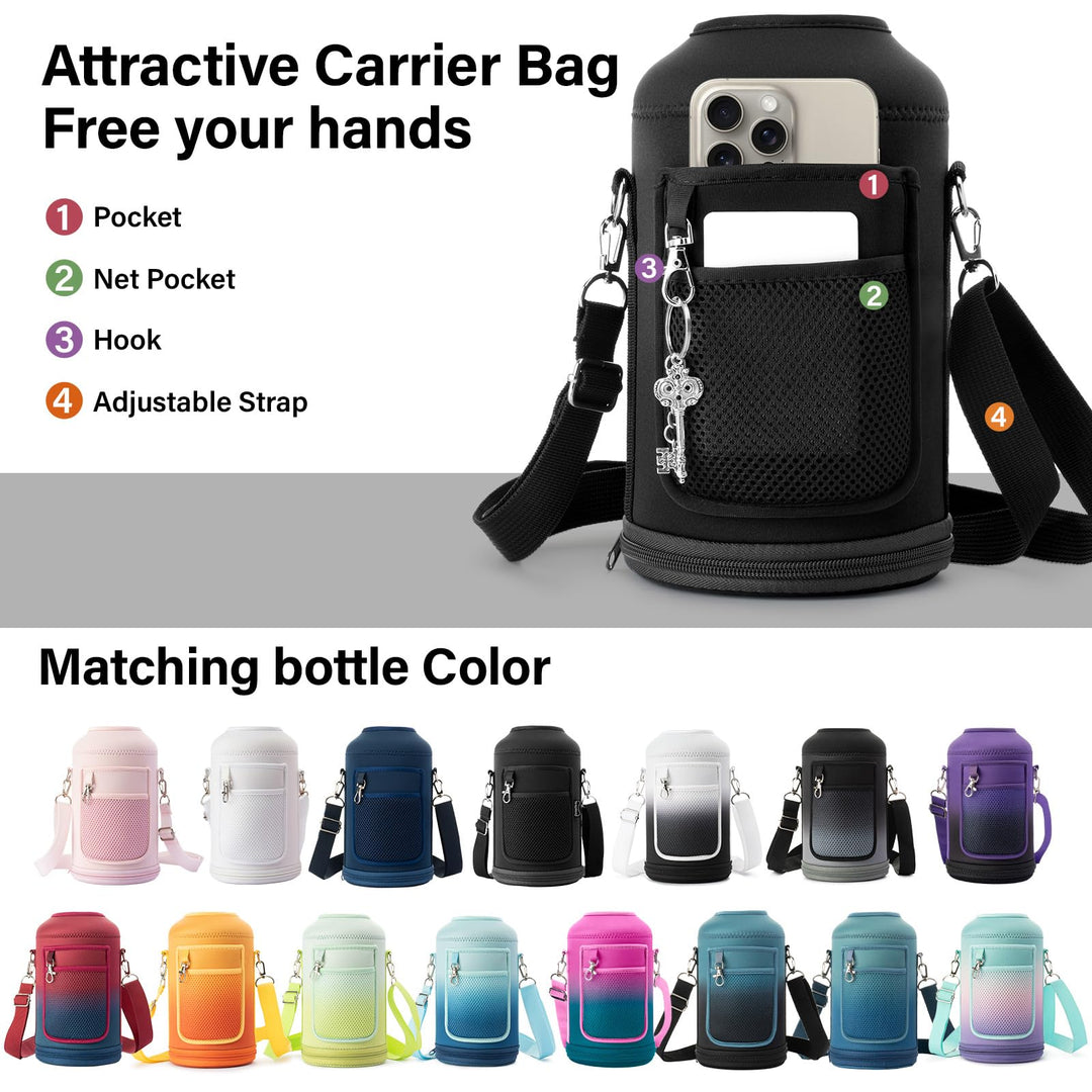 DYSANKY 2L Insulated Water Bottle 64 oz - Multiple Insulation Vacuum Sealed - Portable Sports Half Gallon Metal Water Jug for Outdoor Adventure, Gym, and Daily Use - Leak Proof &amp; Non-BPA 2 Liter