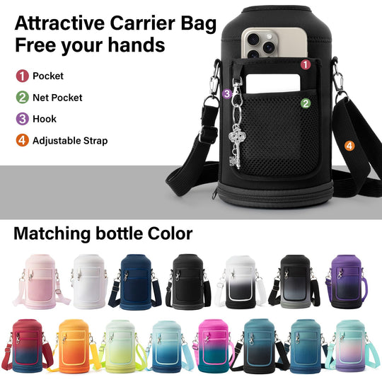 DYSANKY 2L Insulated Water Bottle 64 oz - Multiple Insulation Vacuum Sealed - Portable Sports Half Gallon Metal Water Jug for Outdoor Adventure, Gym, and Daily Use - Leak Proof &amp; Non-BPA 2 Liter
