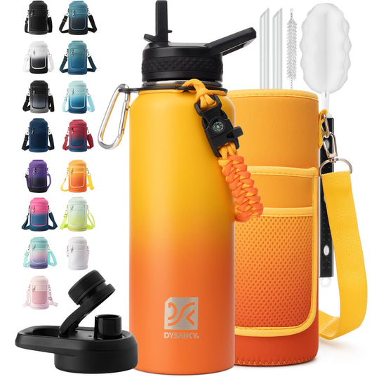 DYSANKY 2L Insulated Water Bottle 64 oz - Multiple Insulation Vacuum Sealed - Portable Sports Half Gallon Metal Water Jug for Outdoor Adventure, Gym, and Daily Use - Leak Proof &amp; Non-BPA 2 Liter