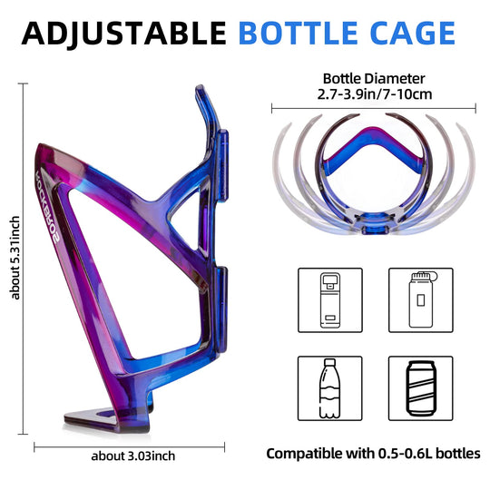 ROCKBROS Bike Water Bottle Holder Ultra-Light Bicycle Bottle Cages with Screws Tool, Universal Bike Cup Holder for Road MTB Mountain Bikes Cycling Accessories（2 Pack）