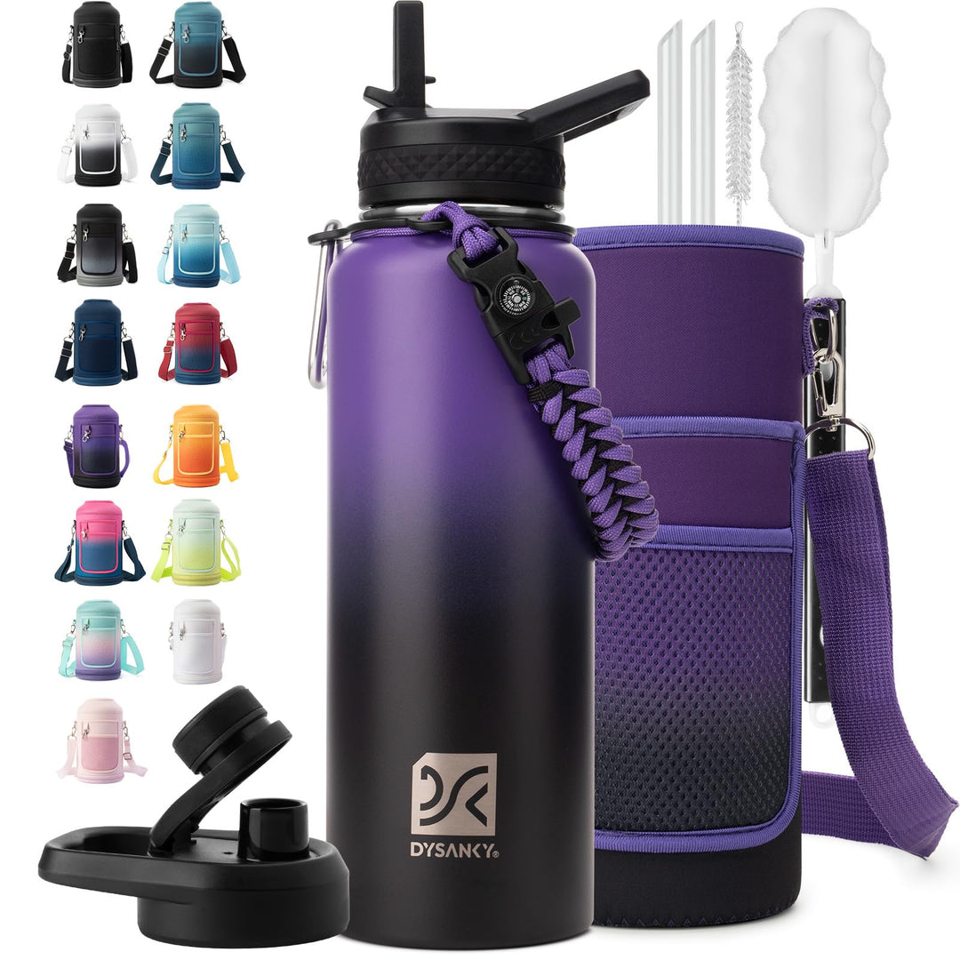 DYSANKY 2L Insulated Water Bottle 64 oz - Multiple Insulation Vacuum Sealed - Portable Sports Half Gallon Metal Water Jug for Outdoor Adventure, Gym, and Daily Use - Leak Proof &amp; Non-BPA 2 Liter