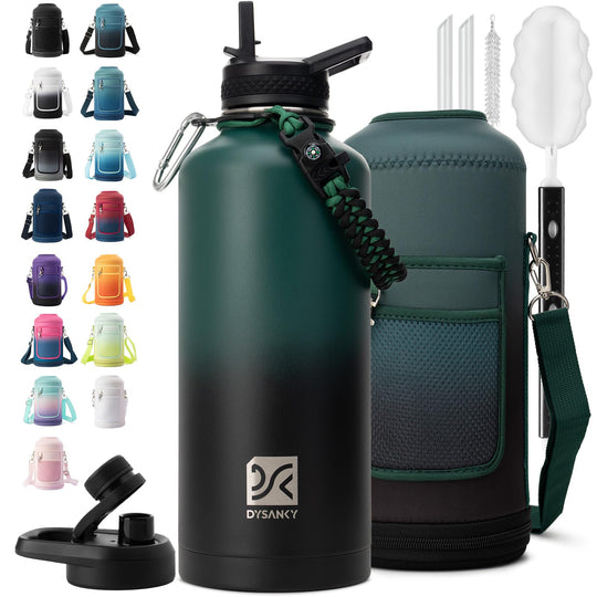 DYSANKY 2L Insulated Water Bottle 64 oz - Multiple Insulation Vacuum Sealed - Portable Sports Half Gallon Metal Water Jug for Outdoor Adventure, Gym, and Daily Use - Leak Proof &amp; Non-BPA 2 Liter
