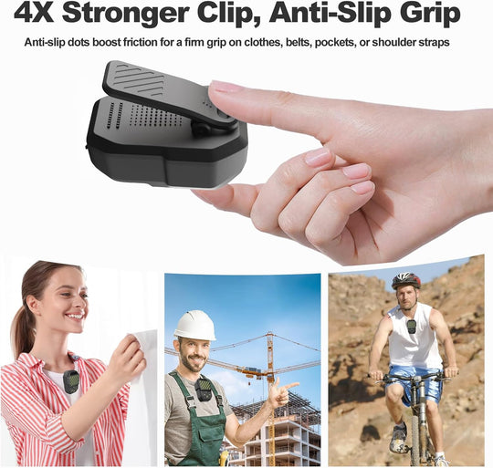Clip-On Wireless Wearable Speaker, IPX5 Waterproof Portable Mini Speaker, USB-C Rechargeable Hands Free On-the-Go Audio for Hiking, Running, Shower, Travel and Daily Outdoor Use (Green)