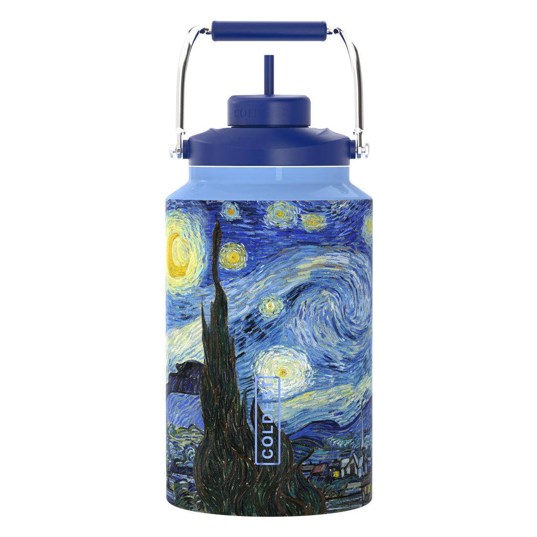The Coldest Water COLDEST Sports Water Bottle -40 oz (Straw Lid), Leak Proof, Vacuum Insulated Stainless Steel, Hot Cold, Double Walled, Thermo Mug, Metal Canteen (40 oz, Astro Purple)