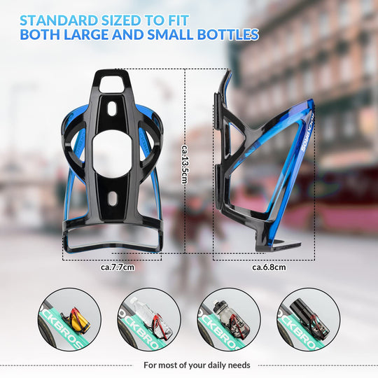 ROCKBROS Bike Water Bottle Holder Ultra-Light Bicycle Bottle Cages with Screws Tool, Universal Bike Cup Holder for Road MTB Mountain Bikes Cycling Accessories（2 Pack）