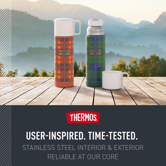 Thermos Vacuum Insulated 16 Ounce Compact Stainless Steel Beverage Bottle