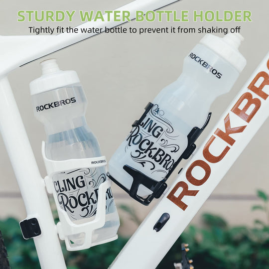 ROCKBROS Bike Water Bottle Holder Lightweight Bottle Cage Slide Entry Bicycle Cup Holder Adjustable Drink Holder Rack for MTB Road Bike