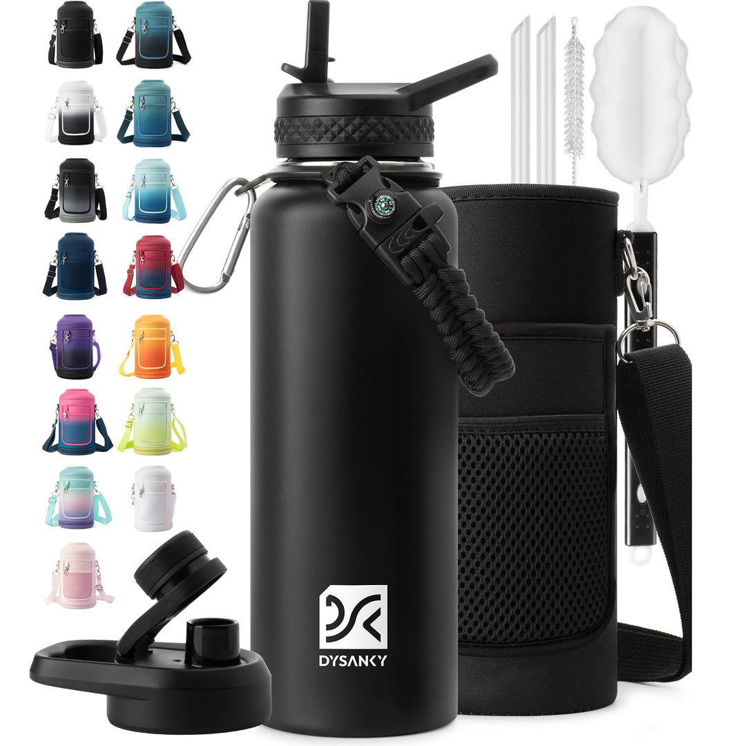 DYSANKY 2L Insulated Water Bottle 64 oz - Multiple Insulation Vacuum Sealed - Portable Sports Half Gallon Metal Water Jug for Outdoor Adventure, Gym, and Daily Use - Leak Proof &amp; Non-BPA 2 Liter