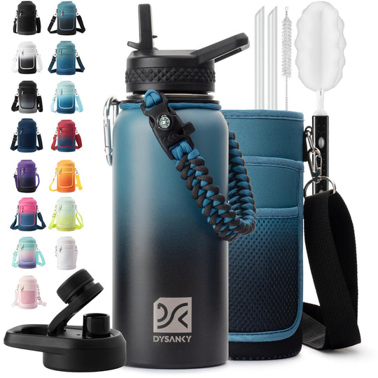 DYSANKY 2L Insulated Water Bottle 64 oz - Multiple Insulation Vacuum Sealed - Portable Sports Half Gallon Metal Water Jug for Outdoor Adventure, Gym, and Daily Use - Leak Proof &amp; Non-BPA 2 Liter