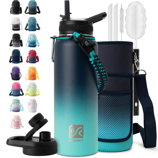 DYSANKY 2L Insulated Water Bottle 64 oz - Multiple Insulation Vacuum Sealed - Portable Sports Half Gallon Metal Water Jug for Outdoor Adventure, Gym, and Daily Use - Leak Proof &amp; Non-BPA 2 Liter