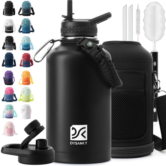 DYSANKY 2L Insulated Water Bottle 64 oz - Multiple Insulation Vacuum Sealed - Portable Sports Half Gallon Metal Water Jug for Outdoor Adventure, Gym, and Daily Use - Leak Proof &amp; Non-BPA 2 Liter