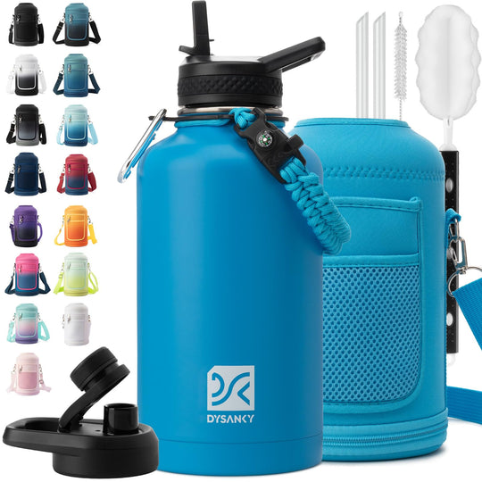 DYSANKY 2L Insulated Water Bottle 64 oz - Multiple Insulation Vacuum Sealed - Portable Sports Half Gallon Metal Water Jug for Outdoor Adventure, Gym, and Daily Use - Leak Proof &amp; Non-BPA 2 Liter