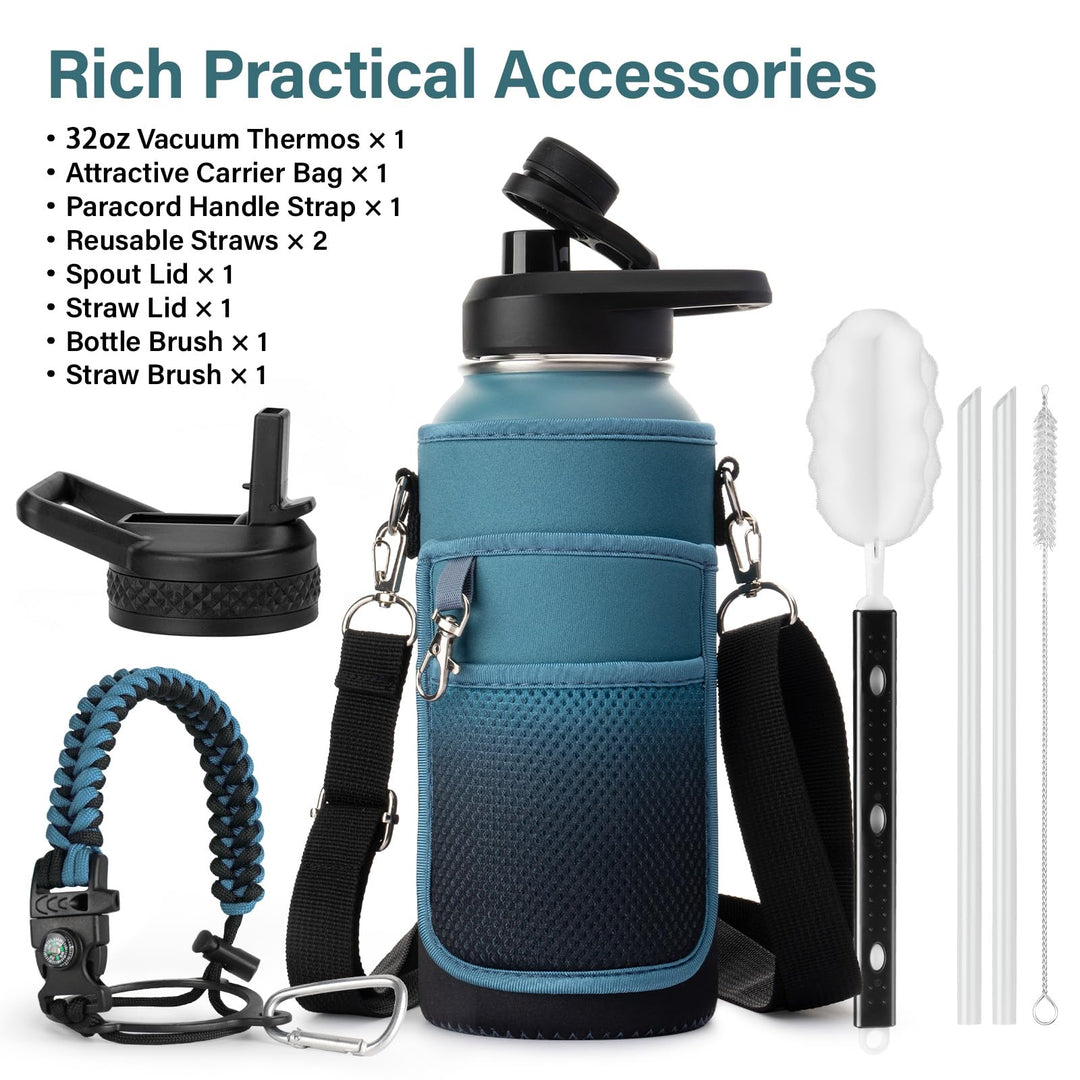 DYSANKY 2L Insulated Water Bottle 64 oz - Multiple Insulation Vacuum Sealed - Portable Sports Half Gallon Metal Water Jug for Outdoor Adventure, Gym, and Daily Use - Leak Proof &amp; Non-BPA 2 Liter