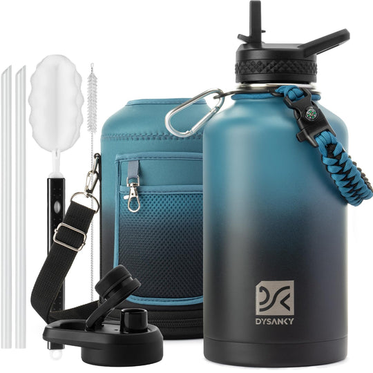 DYSANKY 2L Insulated Water Bottle 64 oz - Multiple Insulation Vacuum Sealed - Portable Sports Half Gallon Metal Water Jug for Outdoor Adventure, Gym, and Daily Use - Leak Proof &amp; Non-BPA 2 Liter