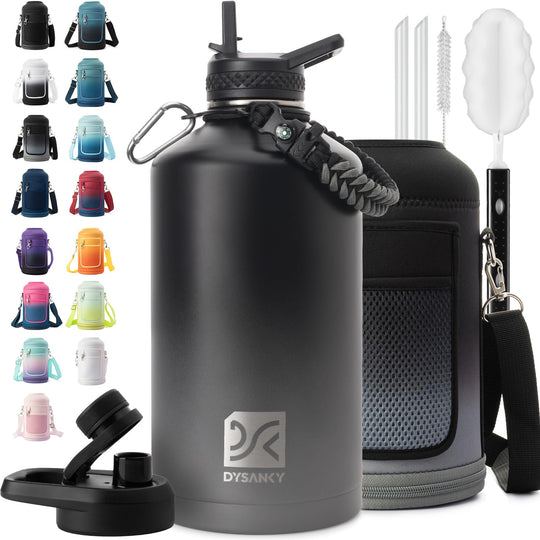 DYSANKY 2L Insulated Water Bottle 64 oz - Multiple Insulation Vacuum Sealed - Portable Sports Half Gallon Metal Water Jug for Outdoor Adventure, Gym, and Daily Use - Leak Proof &amp; Non-BPA 2 Liter