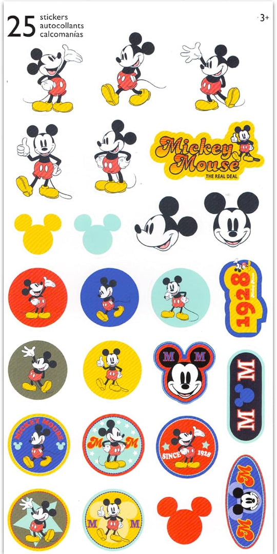 Mickey and Minnie Water Bottle for Kids, Girls, Boys - 3 Pc Disney School Supplies Bundle with Mickey Drinking Bottle Plus Tattoos and More | Disney Drinking Cups for Kids