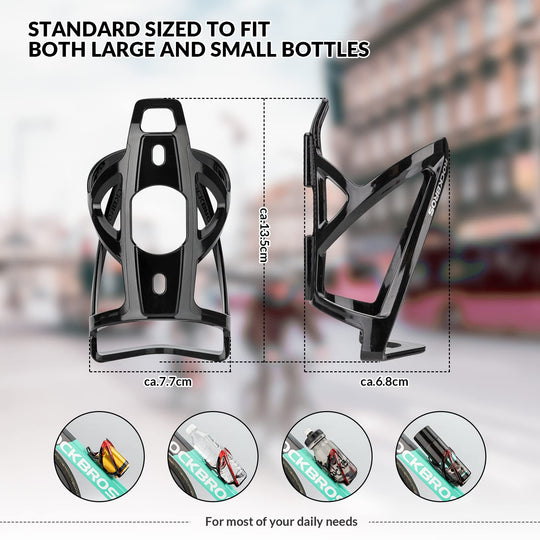 ROCKBROS Bike Water Bottle Holder Ultra-Light Bicycle Bottle Cages with Screws Tool, Universal Bike Cup Holder for Road MTB Mountain Bikes Cycling Accessories（2 Pack）