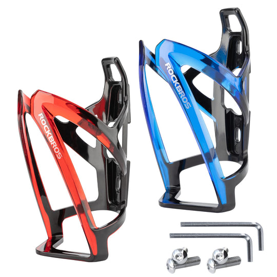 ROCKBROS Bike Water Bottle Holder Ultra-Light Bicycle Bottle Cages with Screws Tool, Universal Bike Cup Holder for Road MTB Mountain Bikes Cycling Accessories（2 Pack）