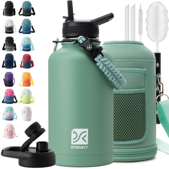 DYSANKY 2L Insulated Water Bottle 64 oz - Multiple Insulation Vacuum Sealed - Portable Sports Half Gallon Metal Water Jug for Outdoor Adventure, Gym, and Daily Use - Leak Proof &amp; Non-BPA 2 Liter