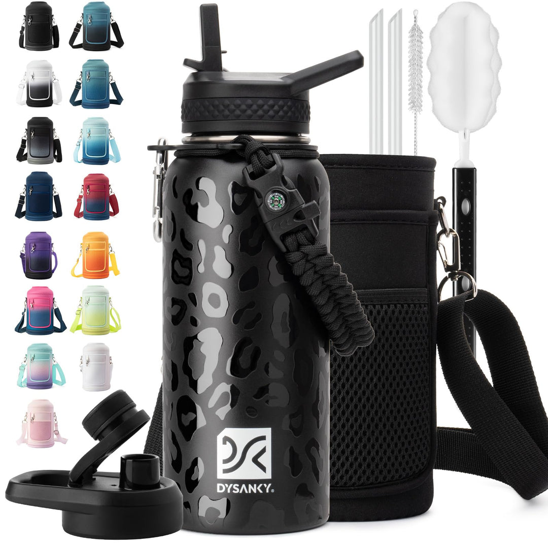 DYSANKY 2L Insulated Water Bottle 64 oz - Multiple Insulation Vacuum Sealed - Portable Sports Half Gallon Metal Water Jug for Outdoor Adventure, Gym, and Daily Use - Leak Proof &amp; Non-BPA 2 Liter