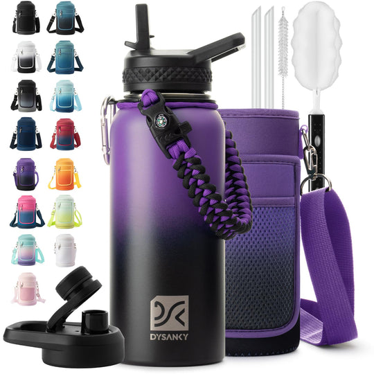 DYSANKY 2L Insulated Water Bottle 64 oz - Multiple Insulation Vacuum Sealed - Portable Sports Half Gallon Metal Water Jug for Outdoor Adventure, Gym, and Daily Use - Leak Proof &amp; Non-BPA 2 Liter