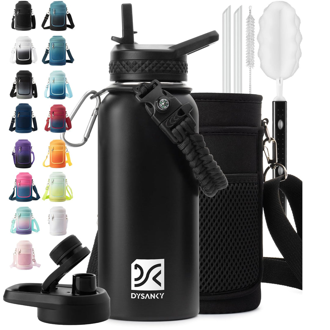 DYSANKY 2L Insulated Water Bottle 64 oz - Multiple Insulation Vacuum Sealed - Portable Sports Half Gallon Metal Water Jug for Outdoor Adventure, Gym, and Daily Use - Leak Proof &amp; Non-BPA 2 Liter