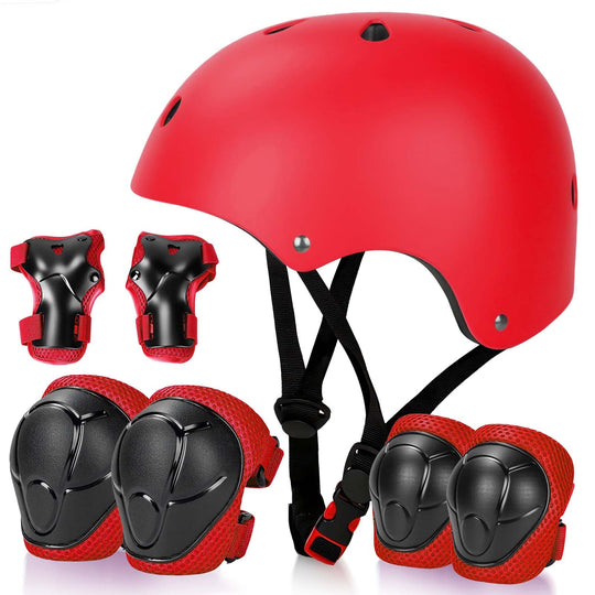 Kids Bike Helmet Set Adjustable Helmet for Ages 3-15 Kids Toddler Boys Girls Youth, Multi-Sport Bicycle Skateboarding Scooter Rollerblade Balance Bike Helmets