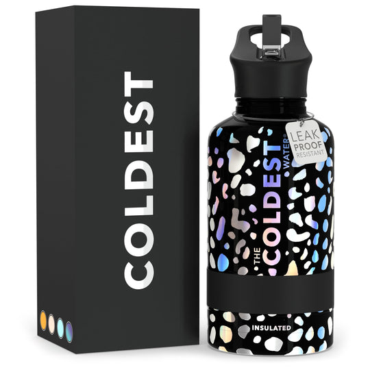 The Coldest Water COLDEST Sports Water Bottle -40 oz (Straw Lid), Leak Proof, Vacuum Insulated Stainless Steel, Hot Cold, Double Walled, Thermo Mug, Metal Canteen (40 oz, Astro Purple)