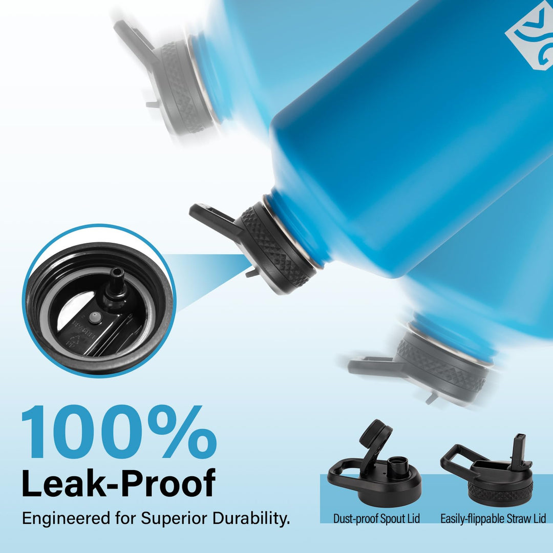 DYSANKY 2L Insulated Water Bottle 64 oz - Multiple Insulation Vacuum Sealed - Portable Sports Half Gallon Metal Water Jug for Outdoor Adventure, Gym, and Daily Use - Leak Proof &amp; Non-BPA 2 Liter