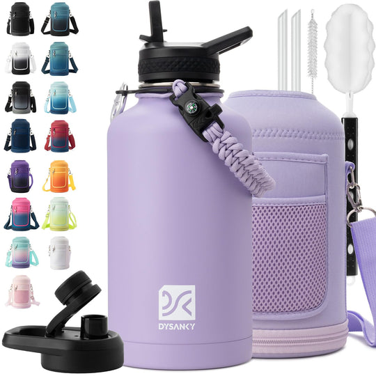DYSANKY 2L Insulated Water Bottle 64 oz - Multiple Insulation Vacuum Sealed - Portable Sports Half Gallon Metal Water Jug for Outdoor Adventure, Gym, and Daily Use - Leak Proof &amp; Non-BPA 2 Liter