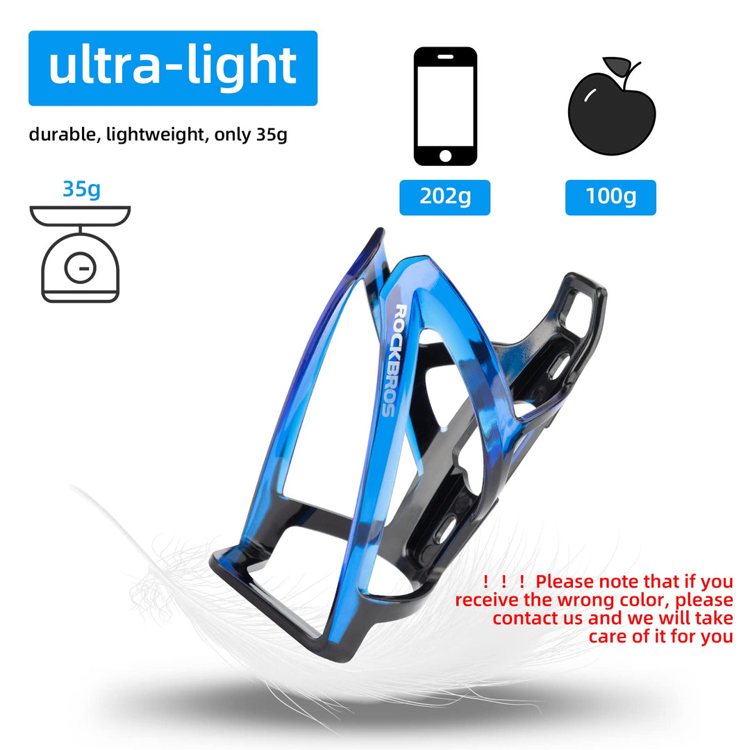 ROCKBROS Bike Water Bottle Holder Ultra-Light Bicycle Bottle Cages with Screws Tool, Universal Bike Cup Holder for Road MTB Mountain Bikes Cycling Accessories（2 Pack）