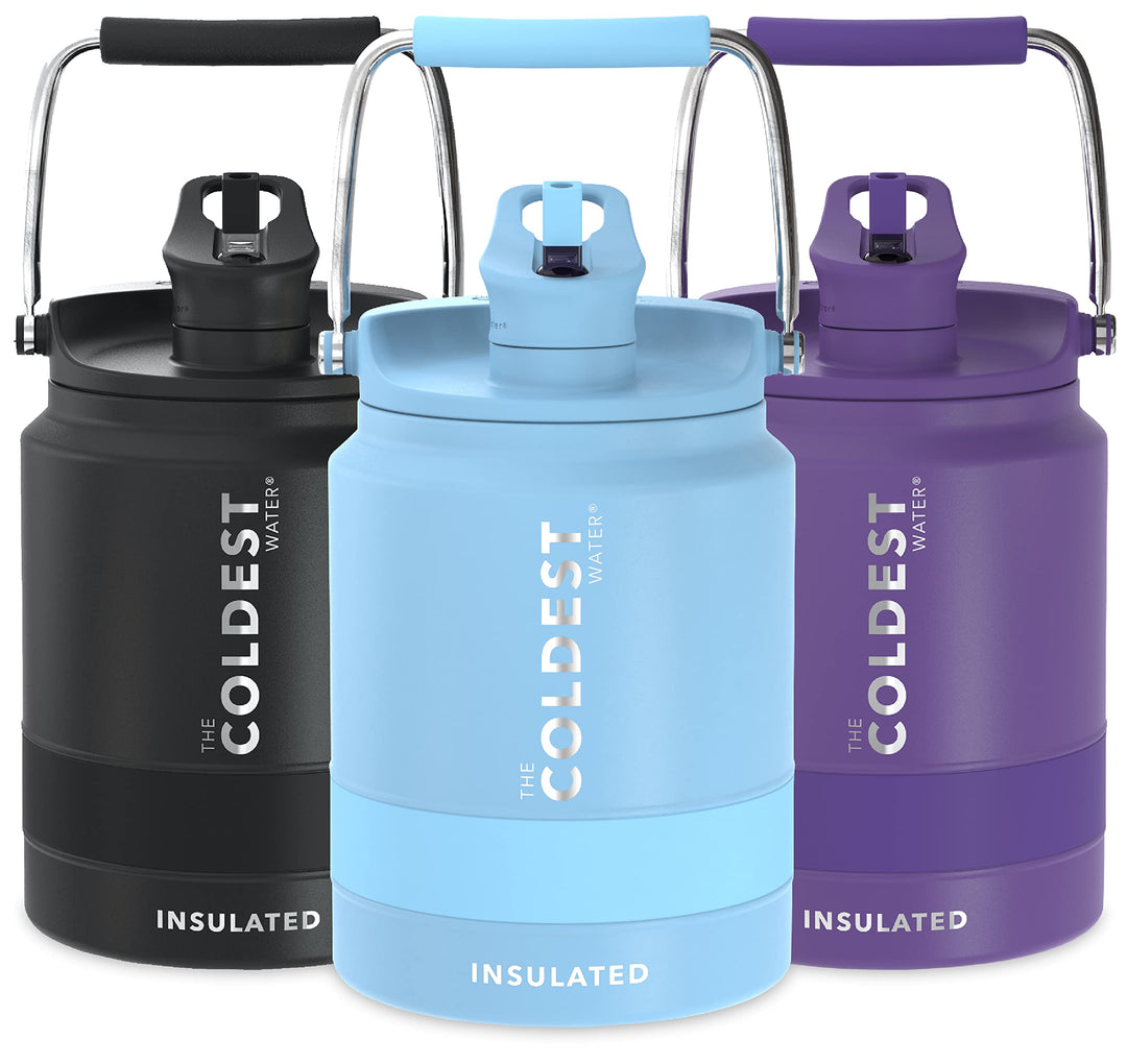 The Coldest Water COLDEST Sports Water Bottle -40 oz (Straw Lid), Leak Proof, Vacuum Insulated Stainless Steel, Hot Cold, Double Walled, Thermo Mug, Metal Canteen (40 oz, Astro Purple)