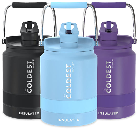 The Coldest Water COLDEST Sports Water Bottle -40 oz (Straw Lid), Leak Proof, Vacuum Insulated Stainless Steel, Hot Cold, Double Walled, Thermo Mug, Metal Canteen (40 oz, Astro Purple)