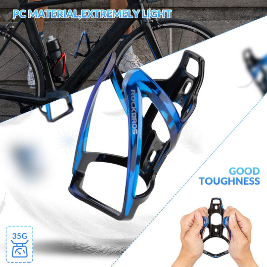 ROCKBROS Bike Water Bottle Holder Ultra-Light Bicycle Bottle Cages with Screws Tool, Universal Bike Cup Holder for Road MTB Mountain Bikes Cycling Accessories（2 Pack）