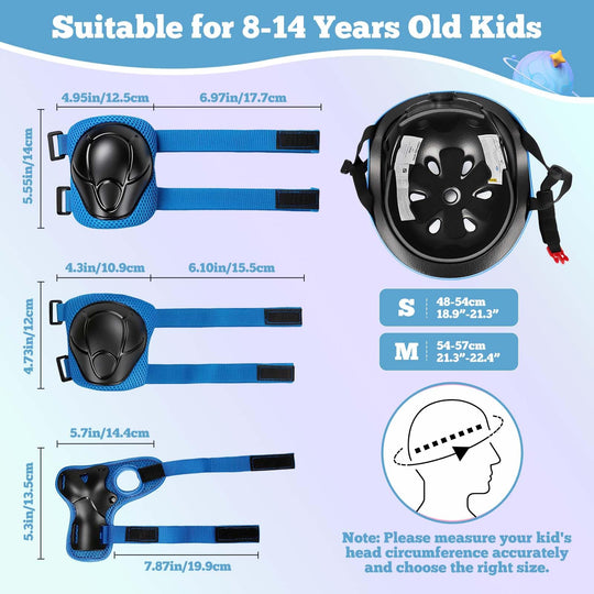 Kids Bike Helmet Set Adjustable Helmet for Ages 3-15 Kids Toddler Boys Girls Youth, Multi-Sport Bicycle Skateboarding Scooter Rollerblade Balance Bike Helmets