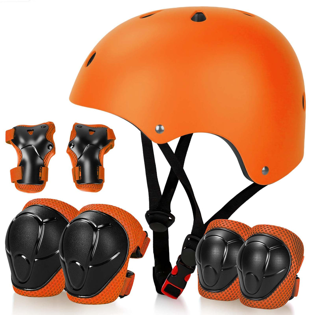 Kids Bike Helmet Set Adjustable Helmet for Ages 3-15 Kids Toddler Boys Girls Youth, Multi-Sport Bicycle Skateboarding Scooter Rollerblade Balance Bike Helmets