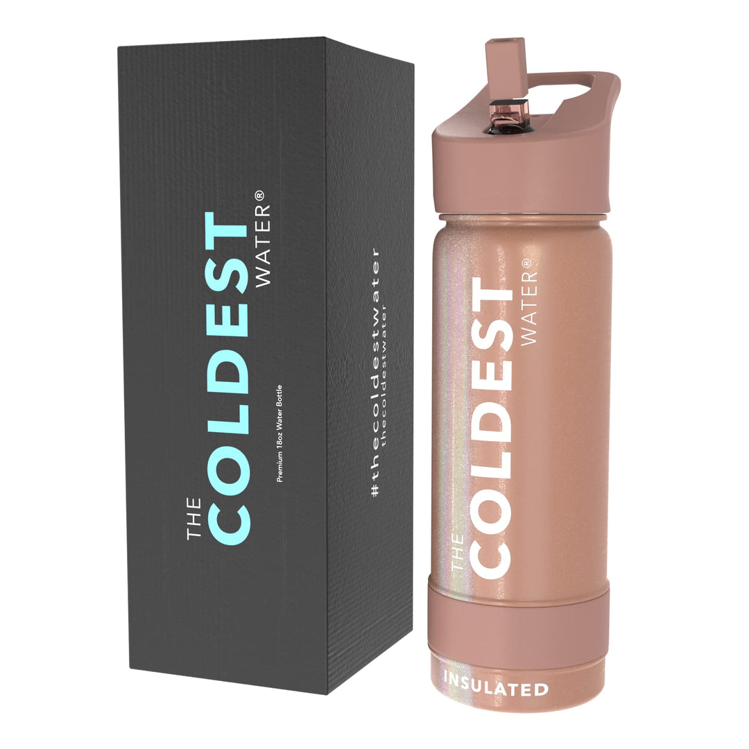 The Coldest Water COLDEST Sports Water Bottle -40 oz (Straw Lid), Leak Proof, Vacuum Insulated Stainless Steel, Hot Cold, Double Walled, Thermo Mug, Metal Canteen (40 oz, Astro Purple)