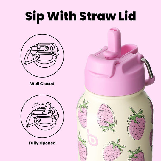 BOTTLE BOTTLE Insulated Water Bottle 950ml(32oz) Stainless Steel Sports Water Bottles with Straw Dual-use Lid Drink Flask Design for Gym with Pill Box (denim beats)