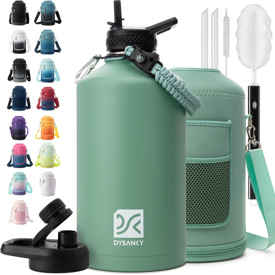 DYSANKY 2L Insulated Water Bottle 64 oz - Multiple Insulation Vacuum Sealed - Portable Sports Half Gallon Metal Water Jug for Outdoor Adventure, Gym, and Daily Use - Leak Proof &amp; Non-BPA 2 Liter