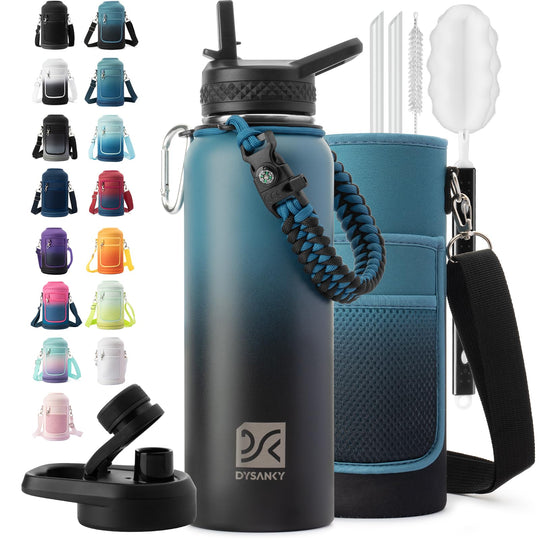 DYSANKY 2L Insulated Water Bottle 64 oz - Multiple Insulation Vacuum Sealed - Portable Sports Half Gallon Metal Water Jug for Outdoor Adventure, Gym, and Daily Use - Leak Proof &amp; Non-BPA 2 Liter