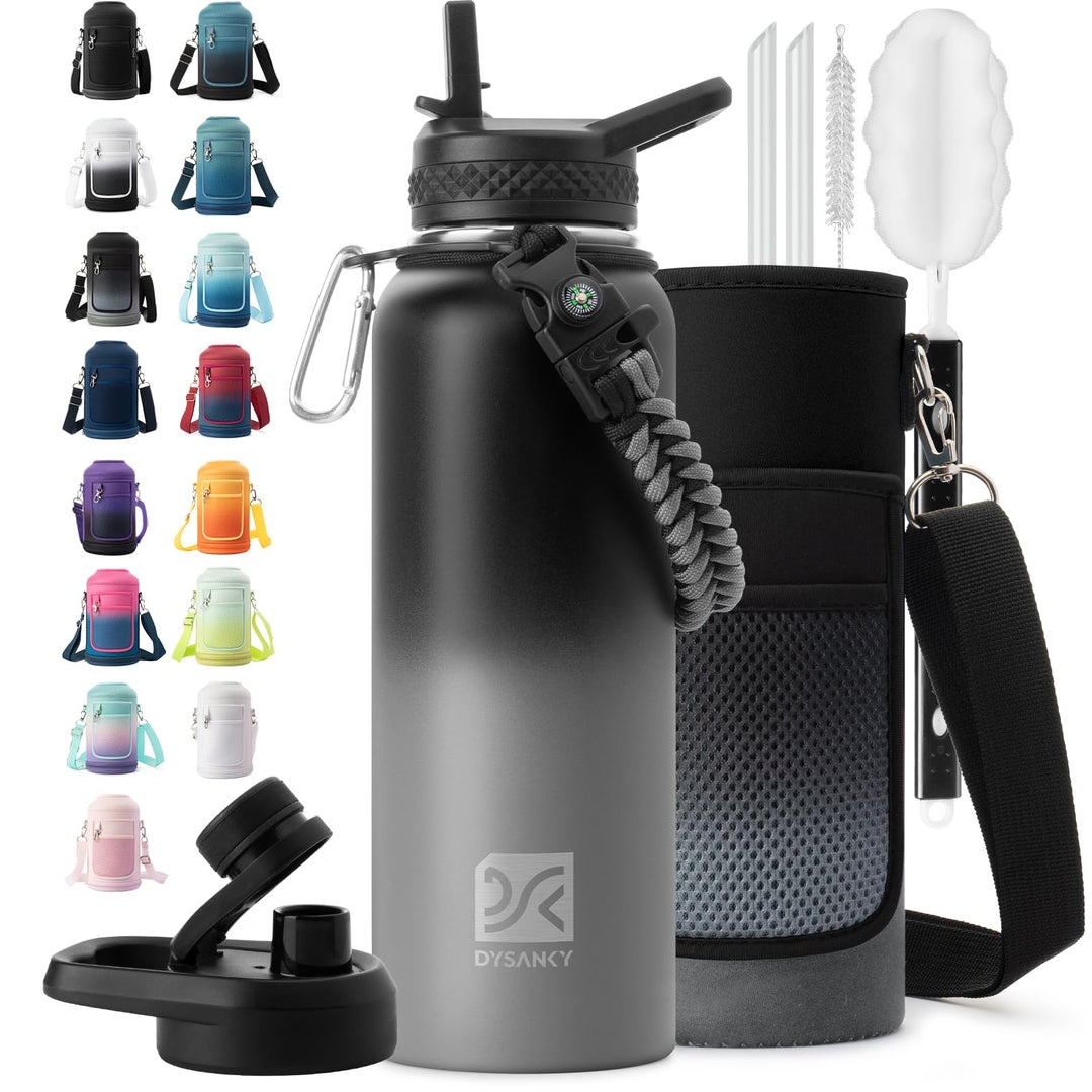 DYSANKY 2L Insulated Water Bottle 64 oz - Multiple Insulation Vacuum Sealed - Portable Sports Half Gallon Metal Water Jug for Outdoor Adventure, Gym, and Daily Use - Leak Proof &amp; Non-BPA 2 Liter