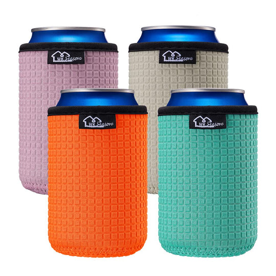 WKieason 16-18oz Neoprene Water Bottle Sleeves Insulators Beverage Berer Bottle Can Sleeves Covers Beer Bottle Coolers Holder Non-slip Neoprene Drink Coolier Sleeves 3PC Pack (Black/Blue/Yellow)