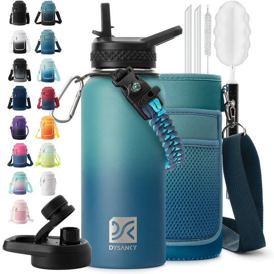 DYSANKY 2L Insulated Water Bottle 64 oz - Multiple Insulation Vacuum Sealed - Portable Sports Half Gallon Metal Water Jug for Outdoor Adventure, Gym, and Daily Use - Leak Proof &amp; Non-BPA 2 Liter
