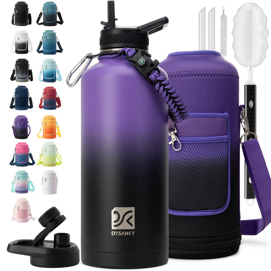 DYSANKY 2L Insulated Water Bottle 64 oz - Multiple Insulation Vacuum Sealed - Portable Sports Half Gallon Metal Water Jug for Outdoor Adventure, Gym, and Daily Use - Leak Proof &amp; Non-BPA 2 Liter