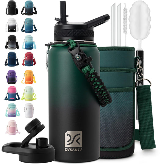 DYSANKY 2L Insulated Water Bottle 64 oz - Multiple Insulation Vacuum Sealed - Portable Sports Half Gallon Metal Water Jug for Outdoor Adventure, Gym, and Daily Use - Leak Proof &amp; Non-BPA 2 Liter