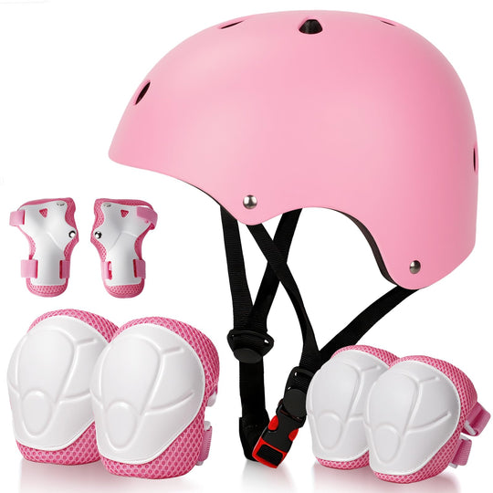 Kids Bike Helmet Set Adjustable Helmet for Ages 3-15 Kids Toddler Boys Girls Youth, Multi-Sport Bicycle Skateboarding Scooter Rollerblade Balance Bike Helmets