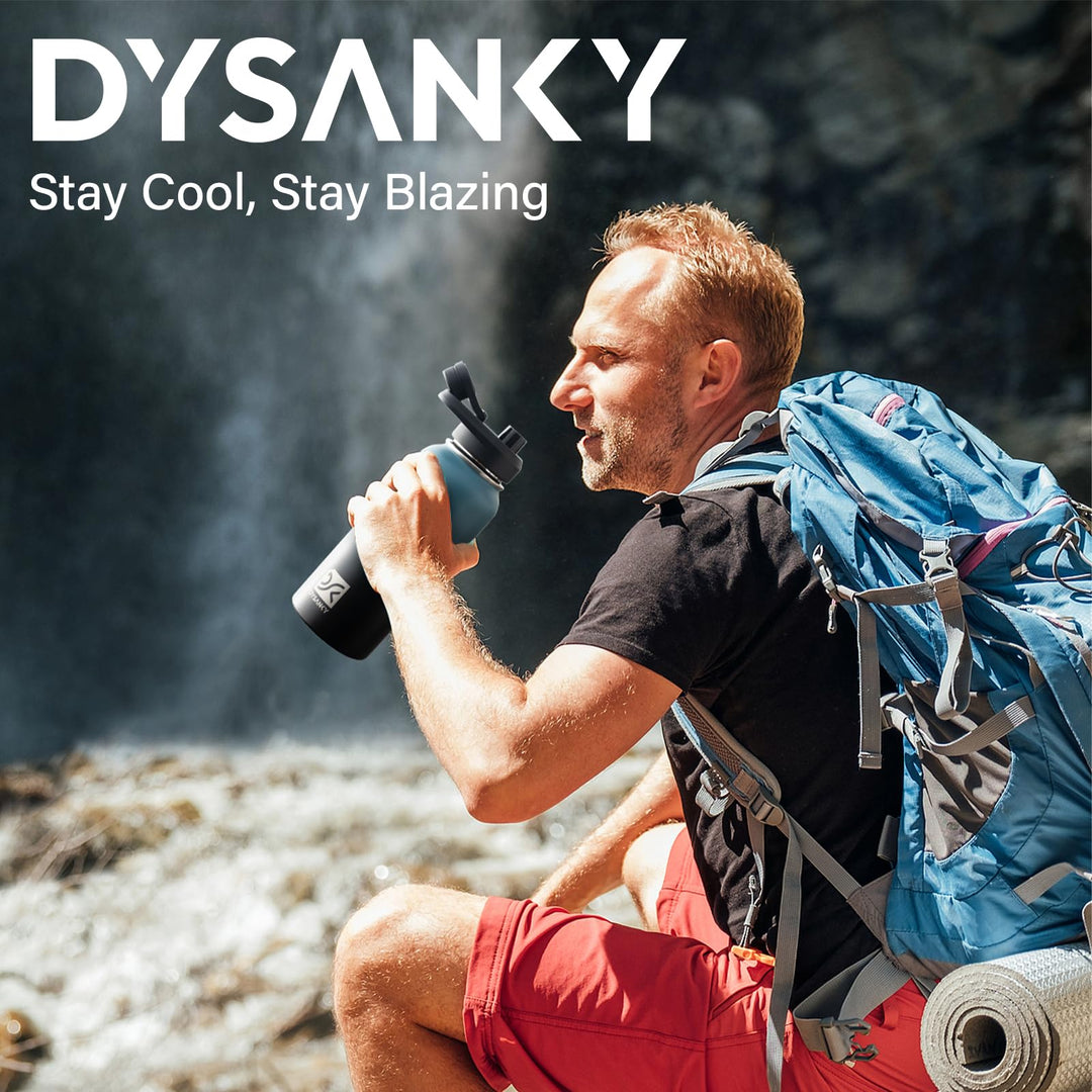 DYSANKY 2L Insulated Water Bottle 64 oz - Multiple Insulation Vacuum Sealed - Portable Sports Half Gallon Metal Water Jug for Outdoor Adventure, Gym, and Daily Use - Leak Proof &amp; Non-BPA 2 Liter