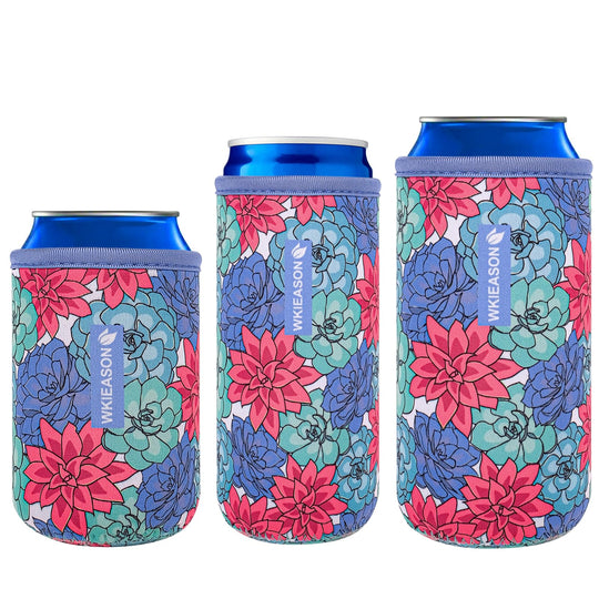 WKieason 16-18oz Neoprene Water Bottle Sleeves Insulators Beverage Berer Bottle Can Sleeves Covers Beer Bottle Coolers Holder Non-slip Neoprene Drink Coolier Sleeves 3PC Pack (Black/Blue/Yellow)