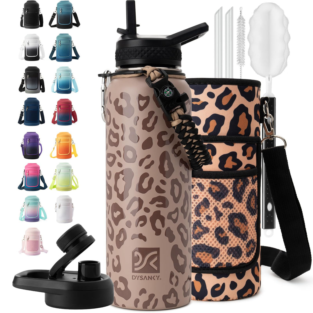 DYSANKY 2L Insulated Water Bottle 64 oz - Multiple Insulation Vacuum Sealed - Portable Sports Half Gallon Metal Water Jug for Outdoor Adventure, Gym, and Daily Use - Leak Proof &amp; Non-BPA 2 Liter